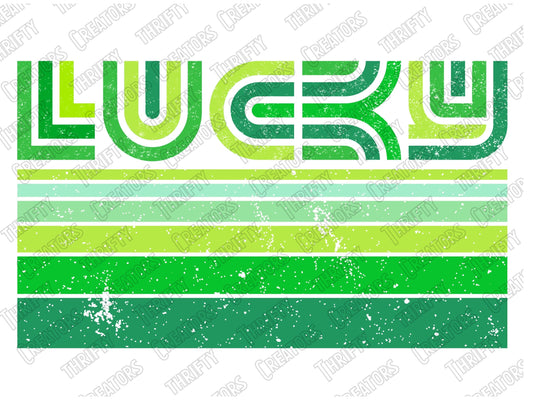 Hand Script Lucky Svg, Clover Svg, St. Patrick's day Svg, Happy St. Patricks Day Svg, Shamrock Svg, Clover Png, Lucky Png, Distressed Lucky