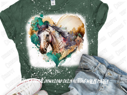 Horse png for sublimation designs, watercolor png, western png, western t shirt designs, colorful sublimation, farm life png, ready to press