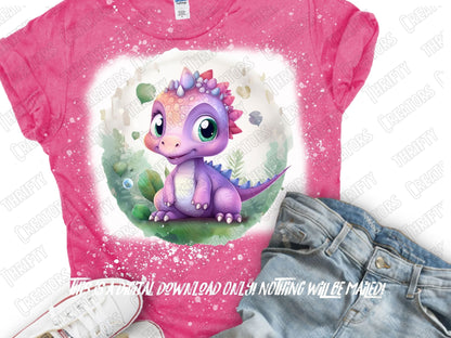 Pink dinosaur png for kid sublimation designs, kid png design for shirts, girls png designs, cartoon png, girl dinosaur png design