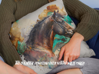 Horse png for sublimation designs, watercolor png, western png, western t shirt designs, colorful sublimation, farm life png, ready to press