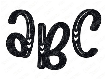 Black PNG Letters, Doodle Black Alphabet, PNG Doodle Letters Set PNG, Uppercase Alphabet, Black Doodle Alphabet bulletin board letters