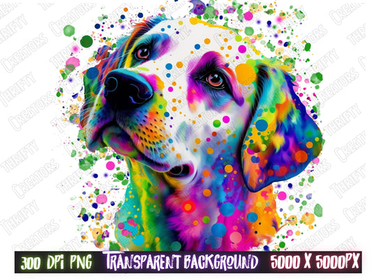 Colorful Sublimation PNG cute dog Design - Vibrant Digital Graphic for Shirts, Mugs and More, dog png