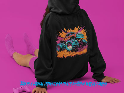 Monster Truck shirt design, hoodie designs, sublimation png for shirt, hoodie png, boys shirt png, dtf designs, shirt designs, dtf png