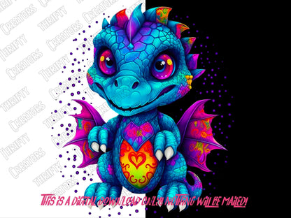 Dragon png for Colorful png design.  Kids Shirts and sublimation designs for urban design and streetwear