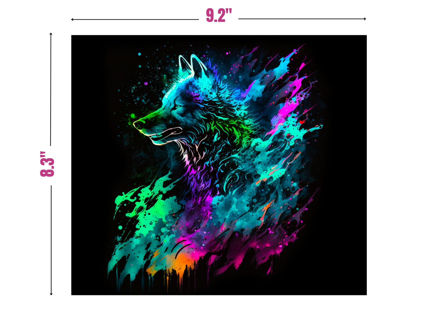 Celestial Wolf 20 oz Skinny Tumbler Sublimation Design, Instant Digital Download PNG, Straight Tumbler Wrap PNG. thrifty creators