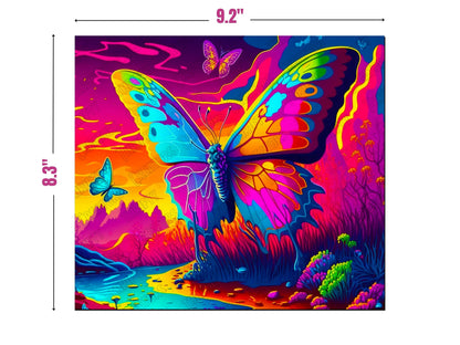 Colorful Png Butterfly Sunset 20 oz Skinny Tumbler Sublimation Design, Straight & Tapered Tumbler Wrap PNG, Instant Digital Download PNG