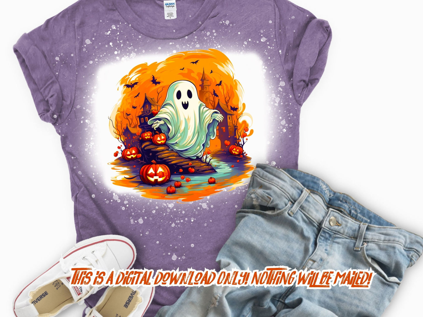 Kids Halloween png design for sublimation, dtf and t shirt designs, Retro Halloween ghost png - Thrifty Creators