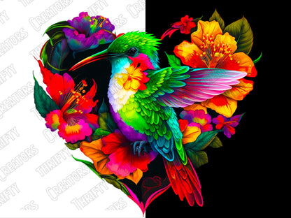 Hummingbird sublimation design for dtf designs and t-shirt designs.  Perfect for sweatshirt designs too! Shop Thrifty Creators for dtf png