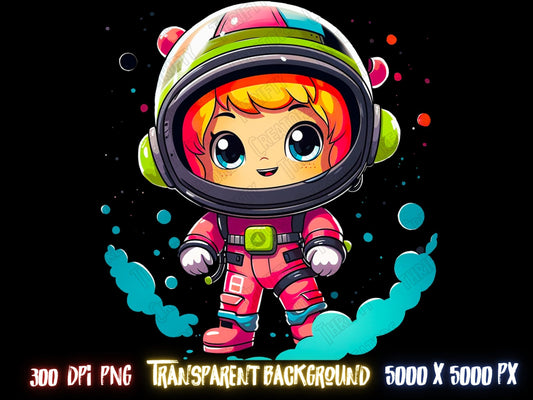 Future Astronaut Sublimation Designs for girls and dtf prints for t shirts, paper crafts - Thrifty Creators