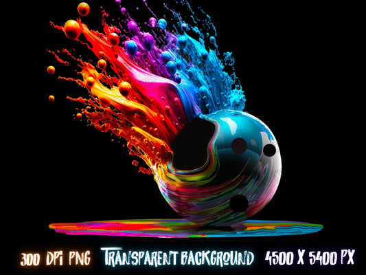 Colorful png Bowling Ball Png for bowling invitations and bowling png t shirt designs, dtf and sublimation designs