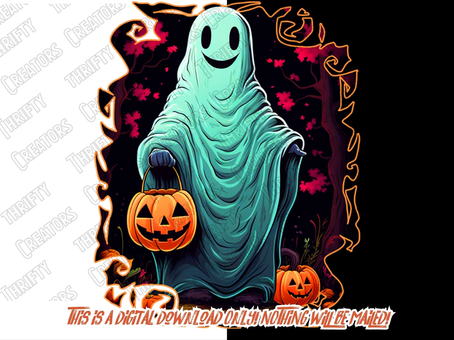 Trick Or Treat Png, Happy Halloween Png, Spooky Png, Halloween Png, Leopard, Ghost,It's Spooky Season,Digital Download,Sublimation Design