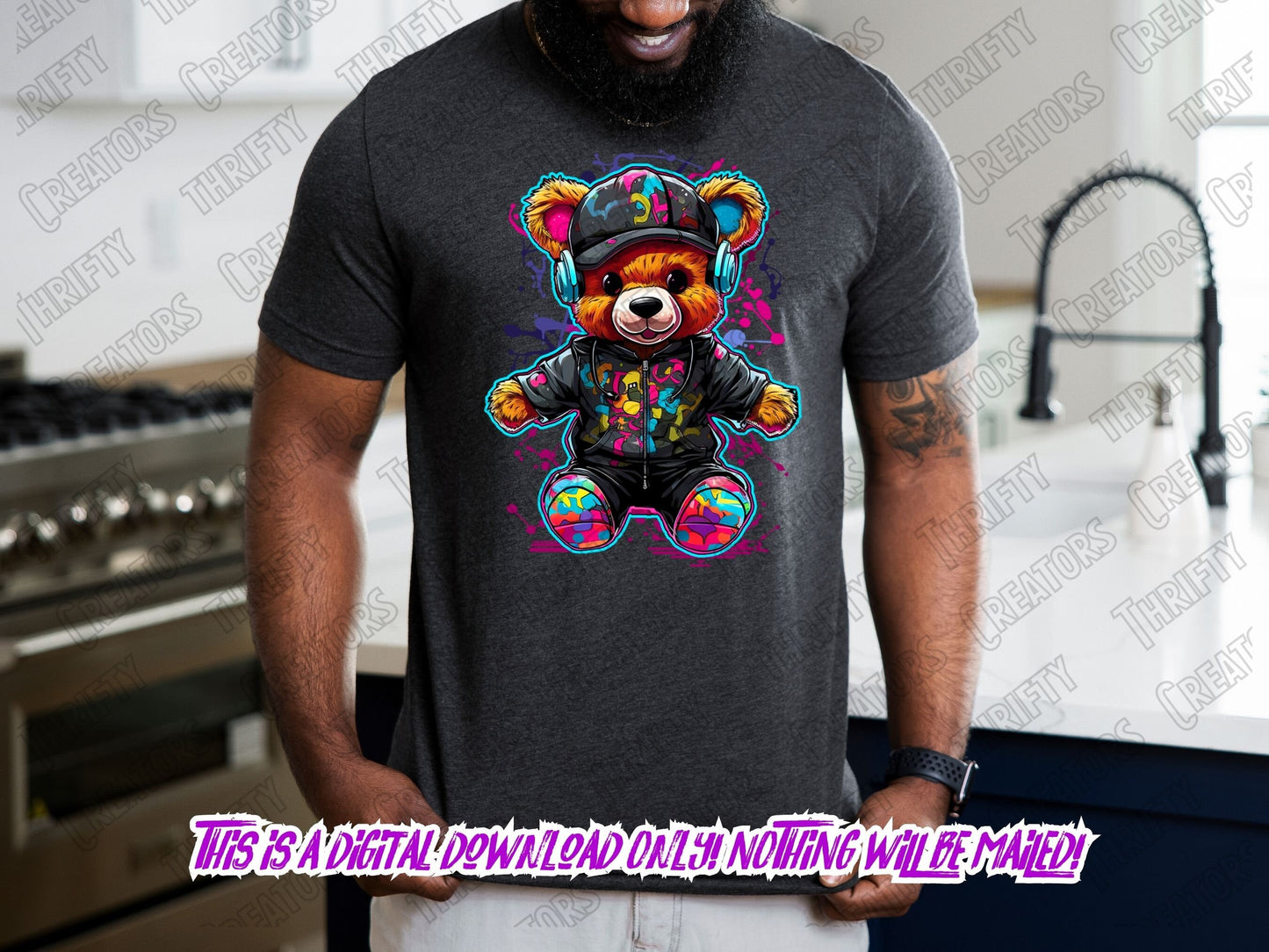 Teddy Bear png for Colorful png design.  Shirts and sublimation designs for urban design and streetwear, hoodie designs, sweatshirt designs