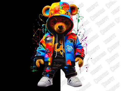 Teddy Bear png for dtf png,  png designs for shirt, hiphop png, png for sublimate, shirt designs, Thrifty creators, t-shirt designs,  png
