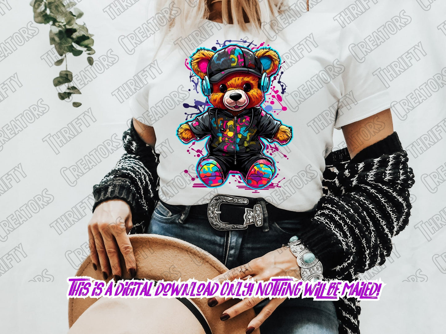 Teddy Bear png for Colorful png design.  Shirts and sublimation designs for urban design and streetwear, hoodie designs, sweatshirt designs