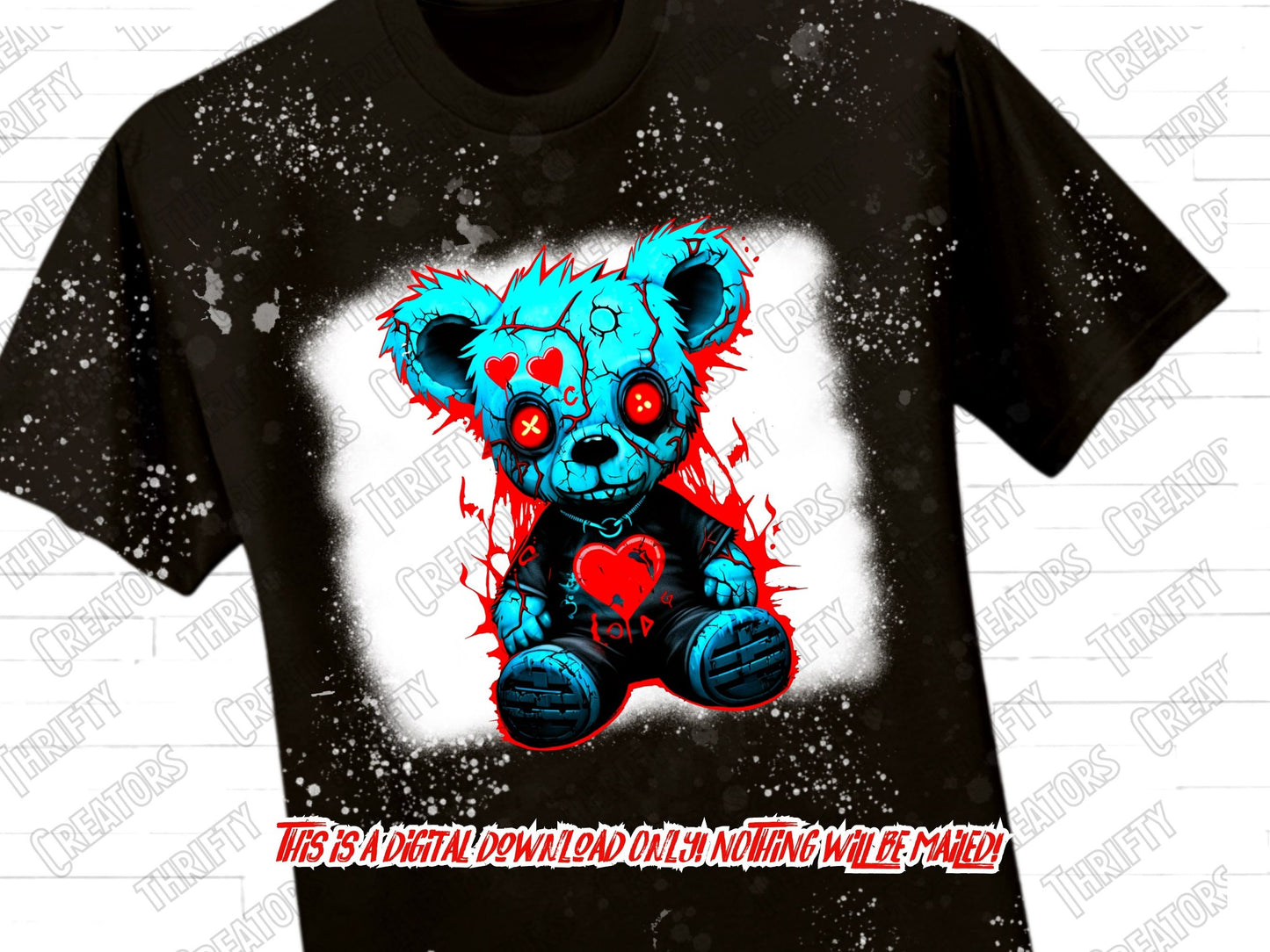 Valentines day Teddy Bear png for Colorful png design.  Shirts and sublimation designs for urban design and streetwear - Thrifty Creators