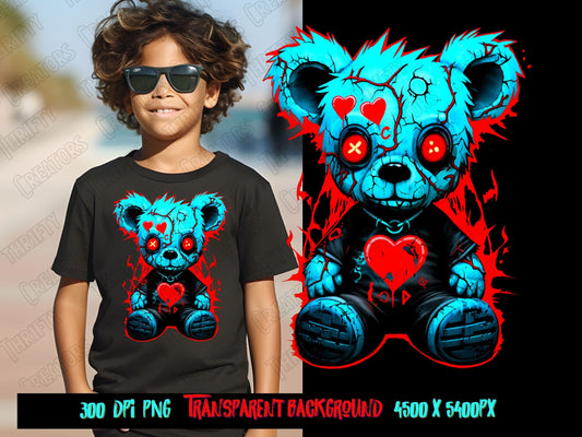 Valentines day Teddy Bear png for Colorful png design.  Shirts and sublimation designs for urban design and streetwear - Thrifty Creators