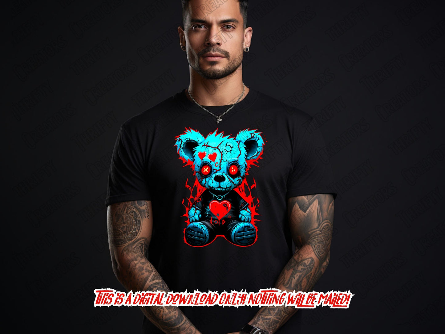 Valentines day Teddy Bear png for Colorful png design.  Shirts and sublimation designs for urban design and streetwear - Thrifty Creators