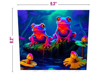 Two Little Frogs On A Lily Pad 20oz Kids Tumbler Sublimation Design Template, Tumbler Wraps for Children, Instant Download PNG