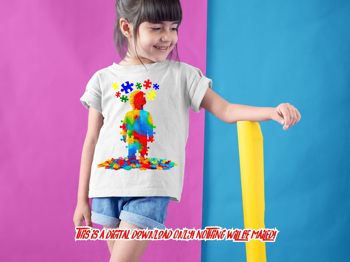 Kid Puzzle Pieces, Autism puzzle piece png sublimation design download, Autism awareness png, Autism puzzle png, sublimate designs download