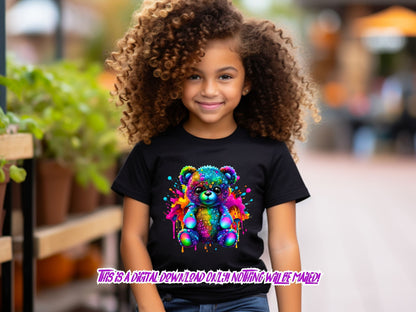 sublimate shirt,Teddy bear t shirt designs png, sublimation designs, sublimation png for shirt, neon sublimation, hip hop png, abstract png