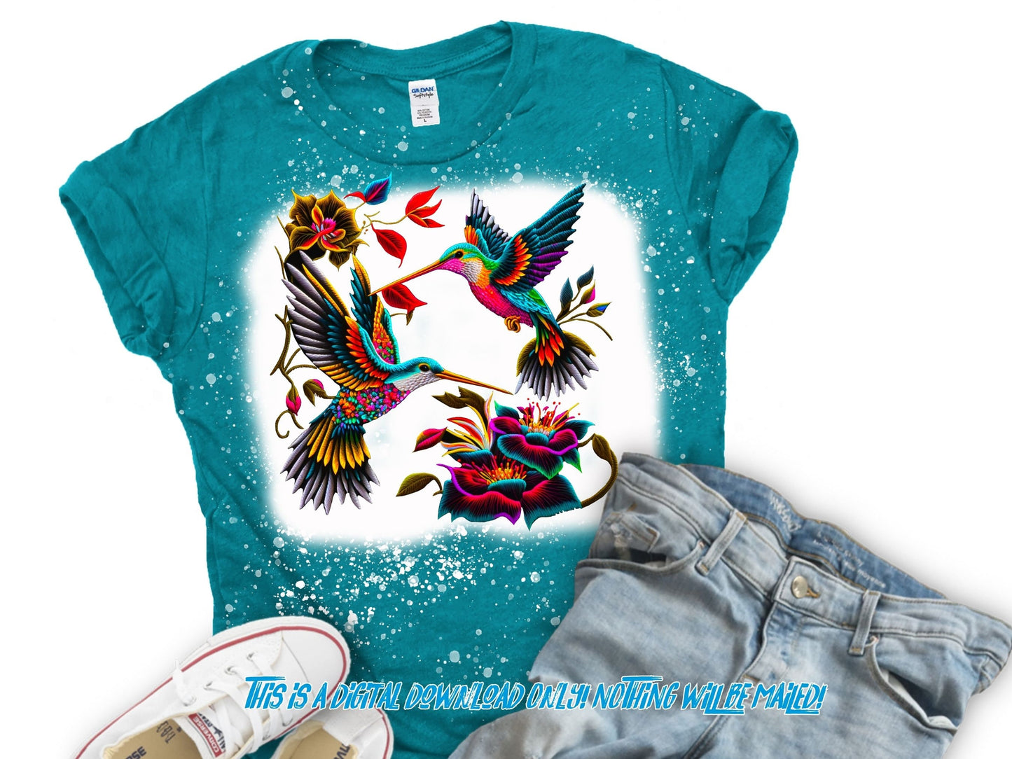 Embroidery Effect Hummingbird dtf designs for shirt, sublimate designs for shirt, sublimation png for shirt, t shirt designs