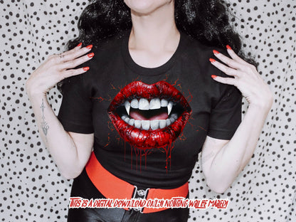 Vampire fangs dtf designs for shirt and sublimation designs for shirt, sublimation png for shirt, t shirt design, png file for sublimate