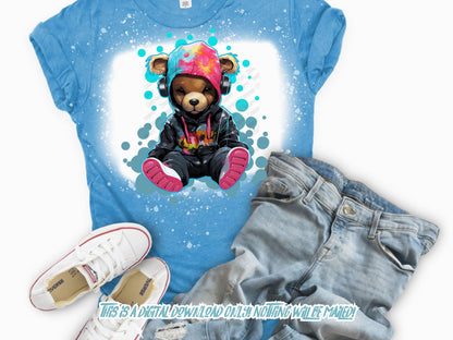 Teddy Bear png for Colorful png design.  Png for shirt, sublimation designs for urban design and streetwear, hoodie designs and dtf designs