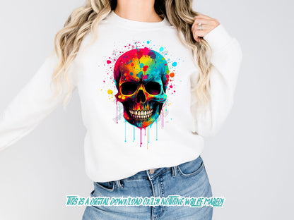 Colorful png for t-shirts and sublimate designs, graffiti png, urban design, png for men, abstract png, Hip hop skull - t shirt designs, png