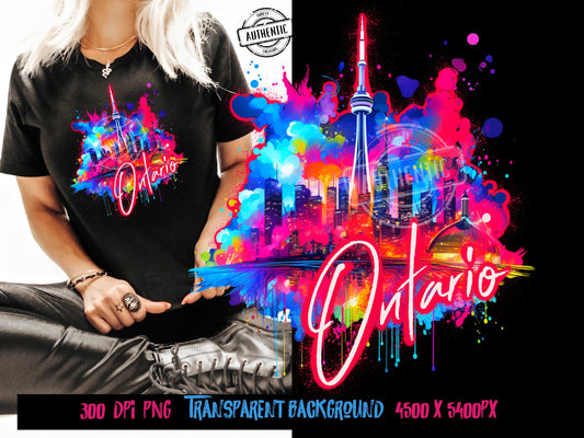 Toronto Canada Graffiti Png Colorful png design. Bonus Toronto design included, streetwear png Thrifty Creators original design