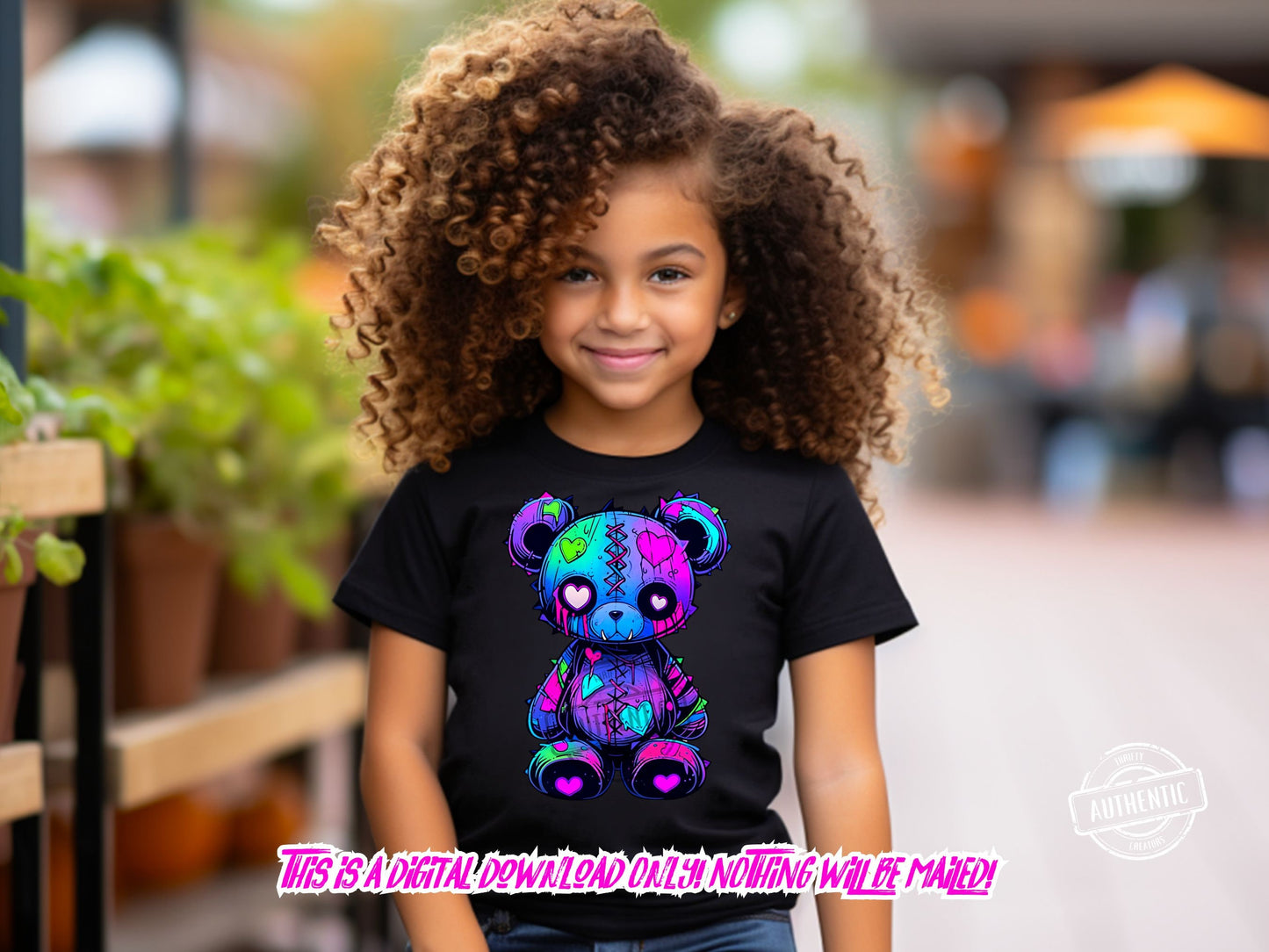 Voodoo Teddy Bear png DTF designs. Colorful png design.  T shirt graphics for kids and adults - Thrifty Creators Copyright 2024