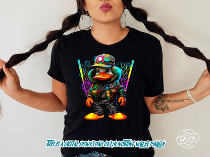 Hip Hop Duckie png for Colorful png design.  Png for shirt, sublimation designs for urban design and streetwear - Thrifty Creators