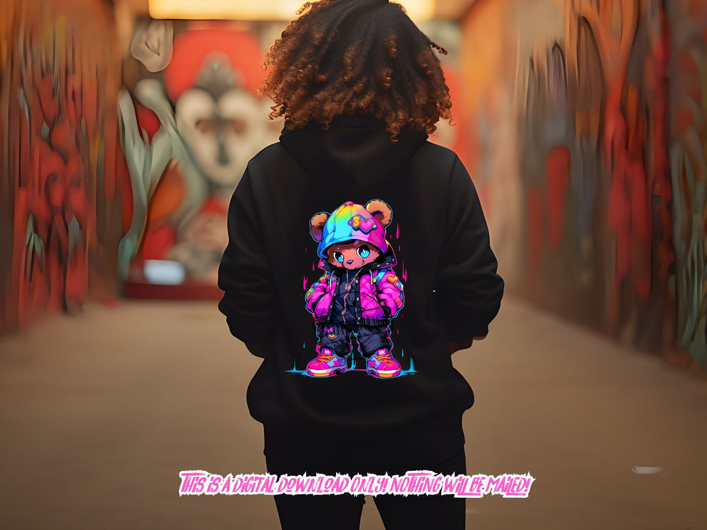 Teddy Bear png for Colorful png sublimation and dtf designs.  Png for shirt, sublimation designs for urban design and streetwear