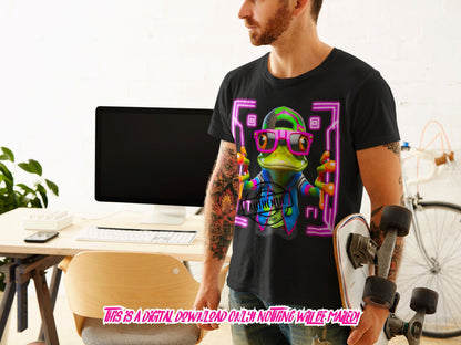 Neon Frog t-shirt graphic, Colorful png and sublimate designs, graffiti png, urban design, png for men, abstract png, - t shirt designs, png