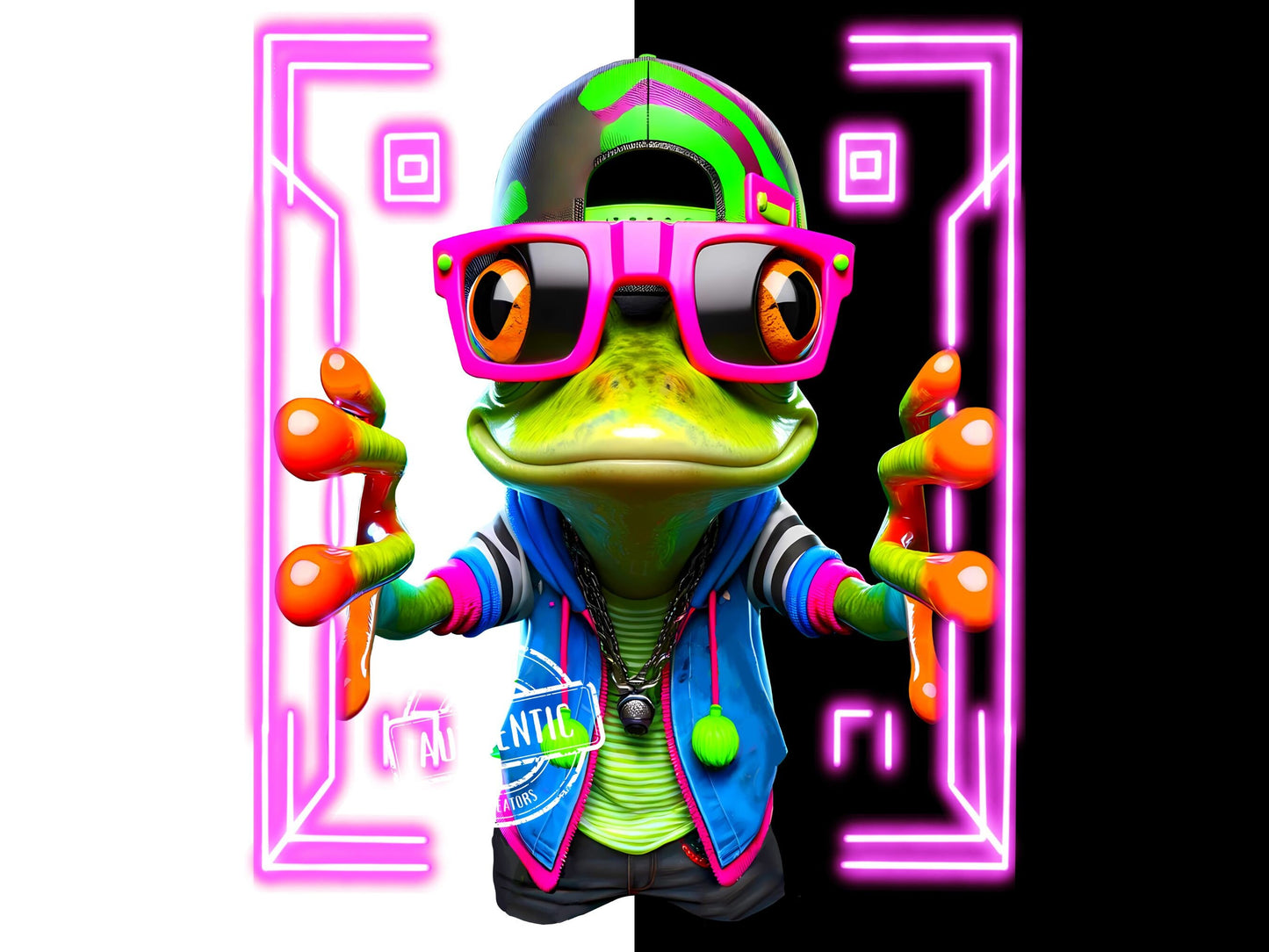 Neon Frog t-shirt graphic, Colorful png and sublimate designs, graffiti png, urban design, png for men, abstract png, - t shirt designs, png