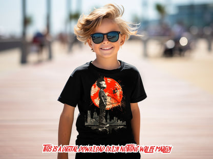 Retro rebel kid Png for shirt graphic, sublimation designs and dtf designs - Thrifty Creators Original 2.12.2024
