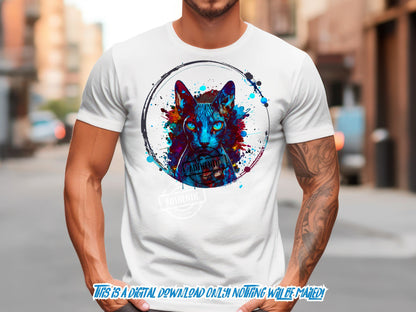 Sphinx Cat png design for t-shirt designs, Dtf designs and sublimation - Thrifty Creators Original Design 3.9.2024