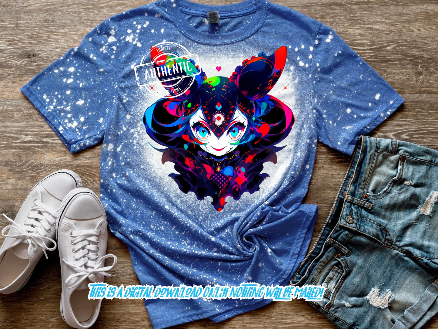 Anime Jester Girl png design for t-shirt designs, Dtf designs and sublimation - Thrifty Creators Original Design 3.2.2024