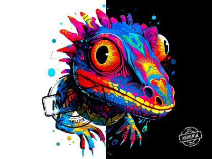 Vibrant Colorful Gecko png design for t-shirt designs, Dtf designs and sublimation - Thrifty Creator